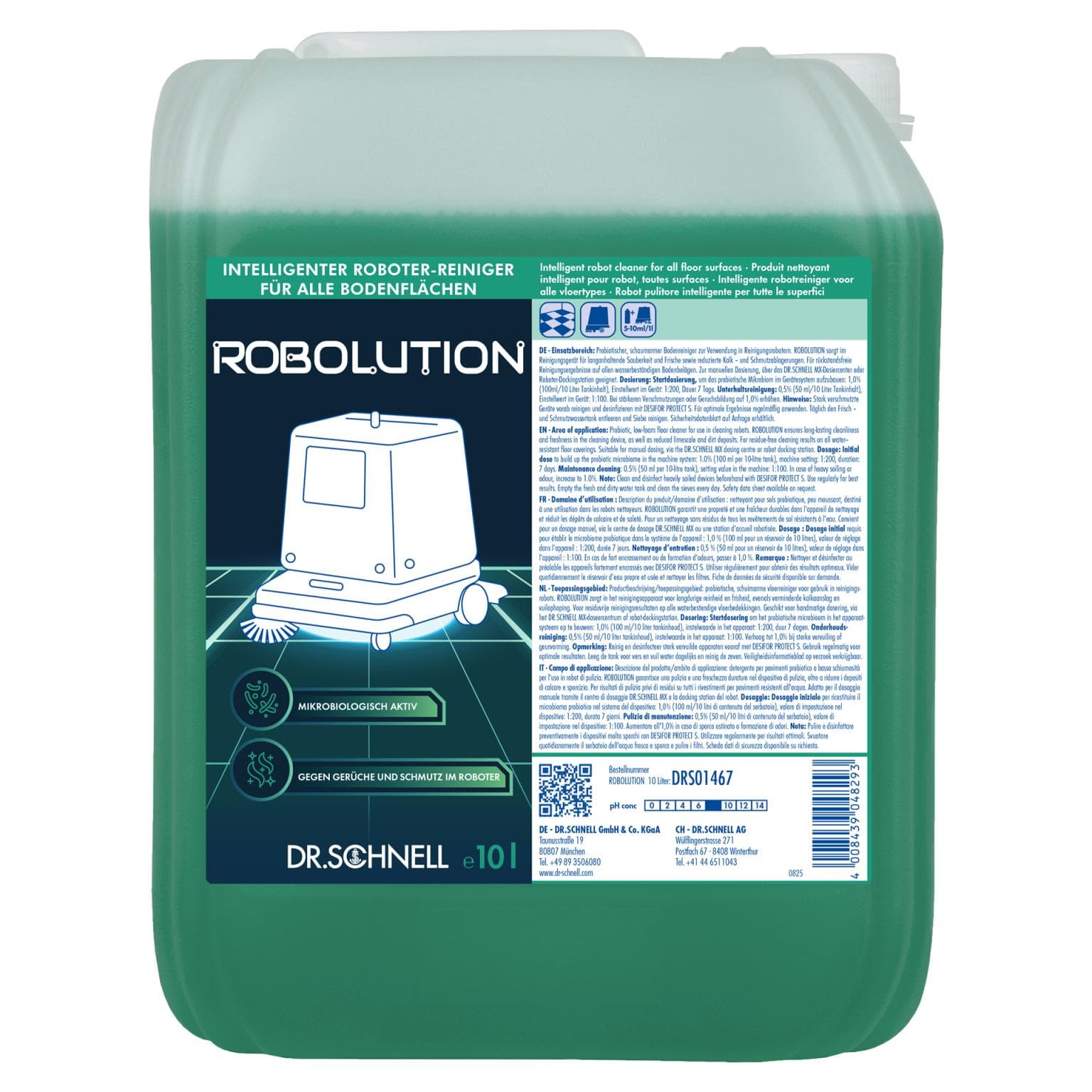 Robolution 2 in 1 pulitore robotico, agisce sulla superficie e all'interno dell'apparecchio.