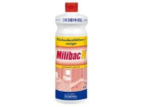 Milibac N, disinfettante per superfici e anticalcare, altamente concentrato.