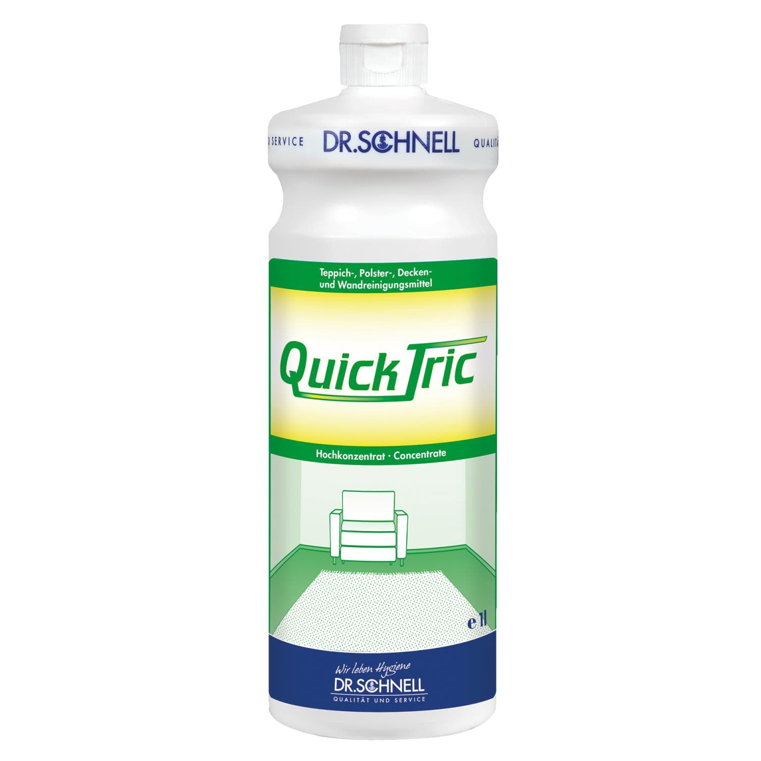 Quick Tric Teppich-, Polster-, Decken-, Wandreinigungsmittel, entfernt mühelos