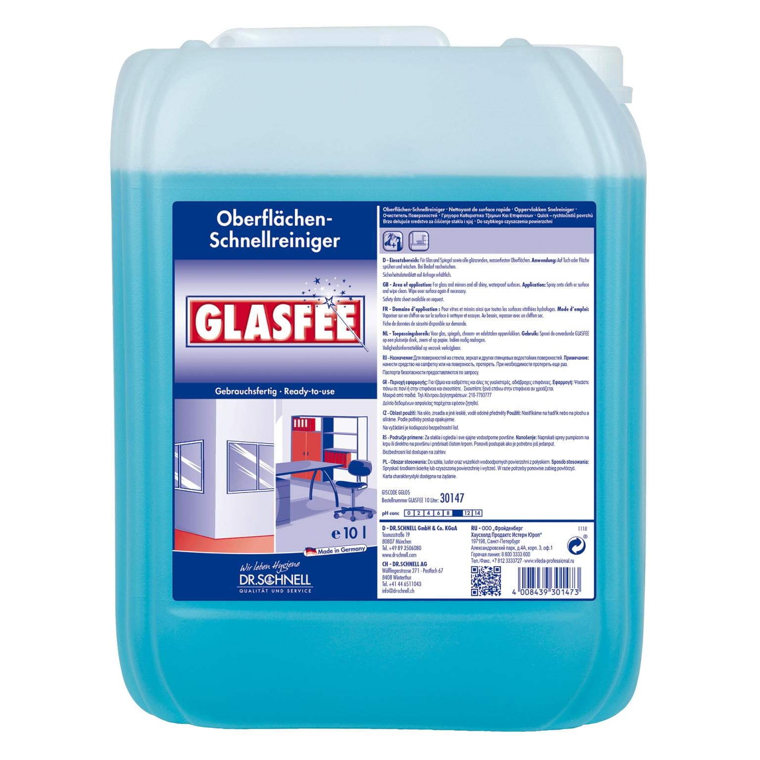 GLASFEE, detergente per vetri per la pulizia ordinaria, pronto all'uso
