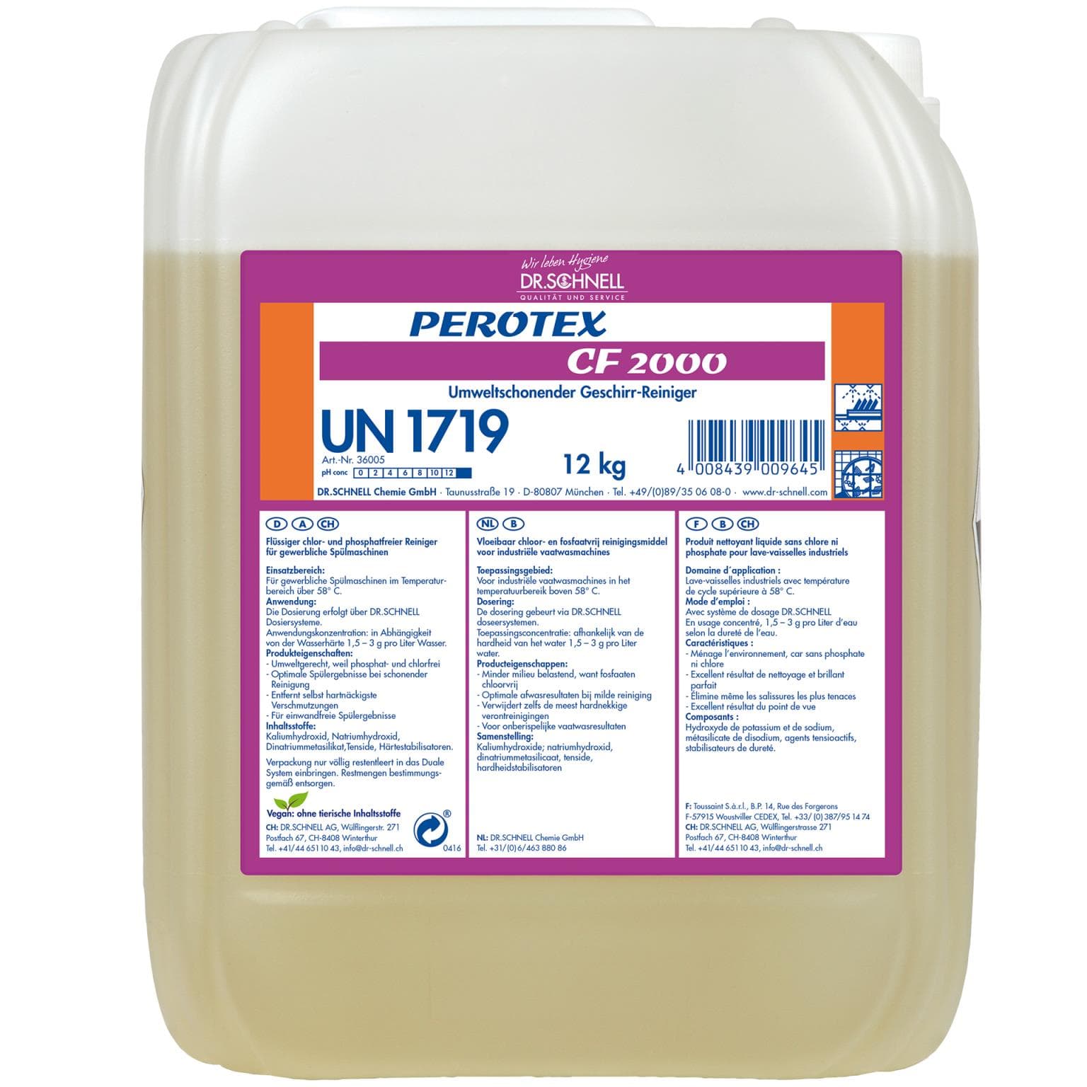 Perotex CF2000, Geschirrspülmittel flüssig, Konzentrat, umweltschonend,