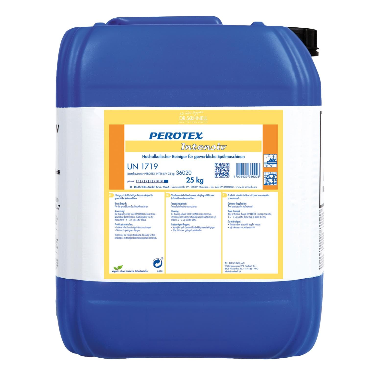 Perotex Intensiv, chlorhaltiger Geschirrreiniger flüssig, für niedrige