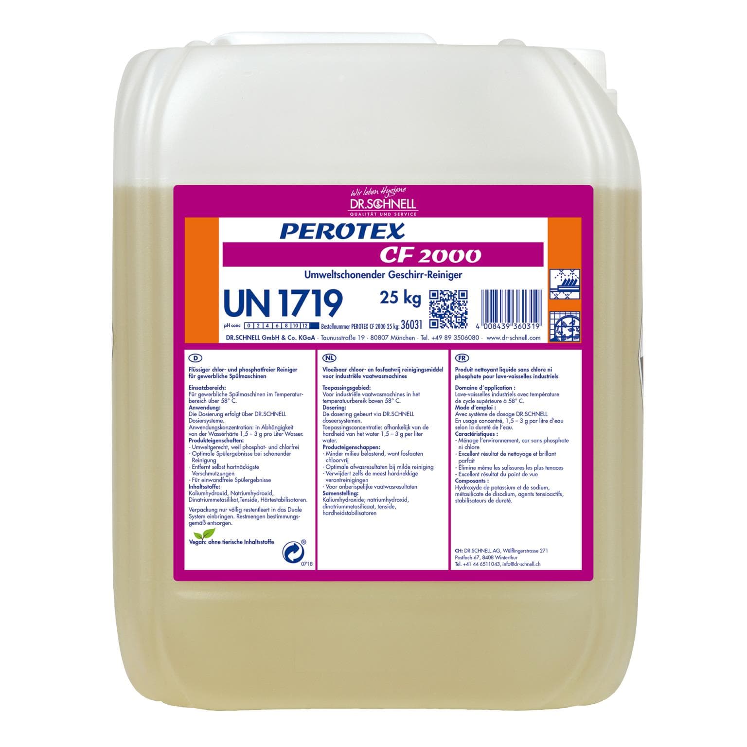 Perotex CF2000, Geschirrspülmittel flüssig, Konzentrat, umweltschonend,