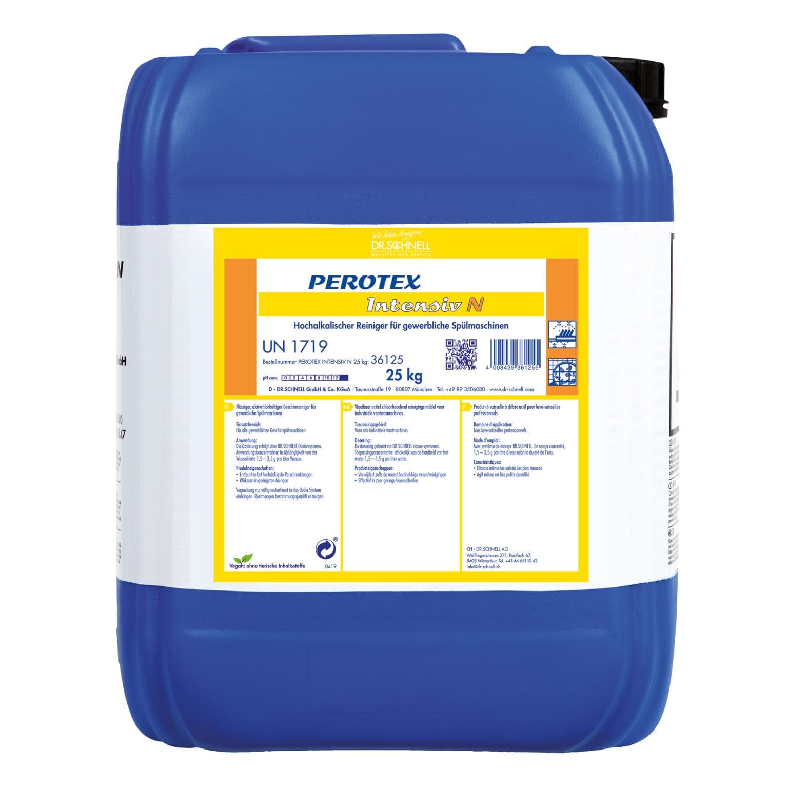 Perotex Intensiv N, chlorhaltiger Geschirrreiniger, für mittlere