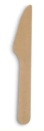 Coltello di cartone, lunghezza 16,5 cm, marrone, resistente, neutro al sapore.