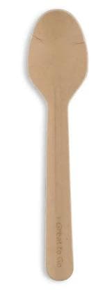 Cucchiai di cartone per caffè, lunghezza 11,5 cm, marroni, resistenti, neutri al sapore.