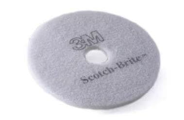 Superpad 3M Scotch-Brite, ø12'' = 305 mm blanc, en fibres polyester de haute qualité