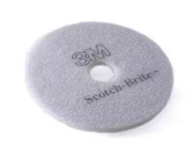 Superpad 3M Scotch-Brite, ø13'' = 330 mm blanc, en fibres de polyester