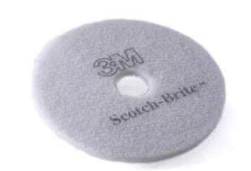 Superpad 3M Scotch-Brite, ø13'' = 330 mm blanc, en fibres de polyester