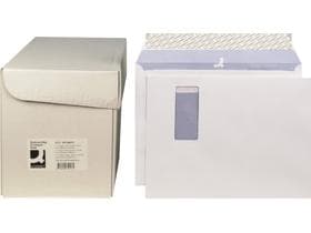 Buste Q-CONNECT C4, con chiusura adesiva, finestra a destra