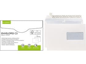 Buste Q-CONNECT C5, con chiusura adesiva, finestra a destra