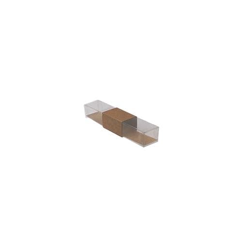 Boîte en PVC avec insert kraft 150x30/25mm, livrée montée