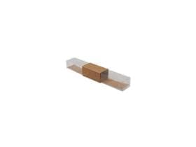 Boîte en PVC avec insert kraft 200x30/25mm, livrée montée