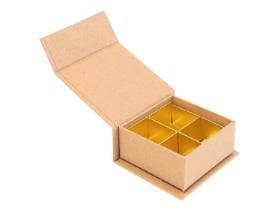 Luxbox avec fermeture magnétique, Kraft 65x65/20mm, livrée debout