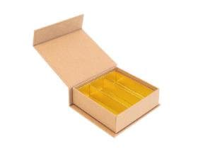 Luxbox avec fermeture magnétique, Kraft 95x95/20mm, livrée debout
