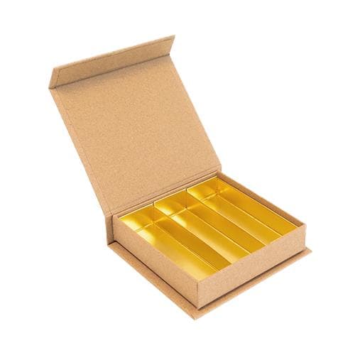 Luxbox avec fermeture magnétique, Kraft 95x95/30mm, livrée debout