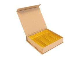 Luxbox avec fermeture magnétique, Kraft 140x140/20mm, livrée debout