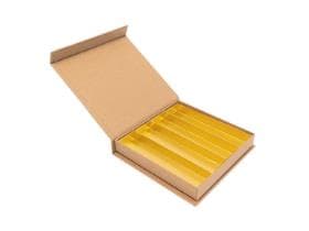 Luxbox avec fermeture magnétique, Kraft 140x140/30mm, livrée debout