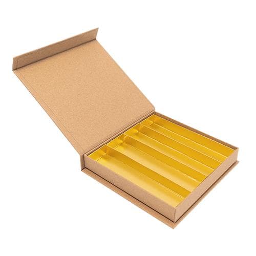 Luxbox avec fermeture magnétique, Kraft 140x140/30mm, livrée debout