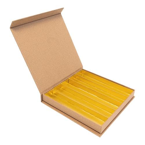 Luxbox avec fermeture magnétique, Kraft 165x165/30mm, livrée debout