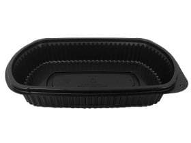 Menuschale 1-teilig, aus PP schwarz, 235 x 145 x 40 mm, 770 ml