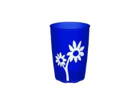 Bicchiere con trucco antiscivolo a fiore, Materiale: SAN, 250 ml, trasparente