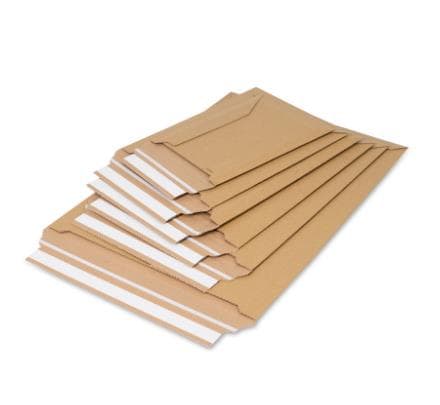 Buste postali marroni con chiusura autoadesiva, dimensioni interne 290 x 400 x 50 mm