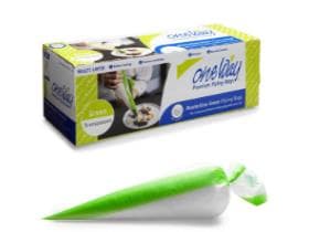 Sacchetti da pasticceria One-Way Masterline verde 46 x 26 cm, misura M, verde/trasparente
