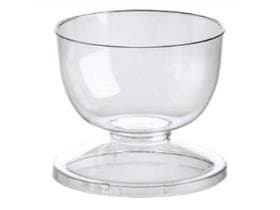 Tazza Daniela, in plastica (PS) trasparente, 115 ml, ø 72 mm, altezza 64 mm