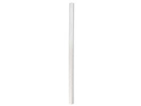 Pailles en papier droites, ø 8 mm, longueur 200 mm, couleur blanc uni