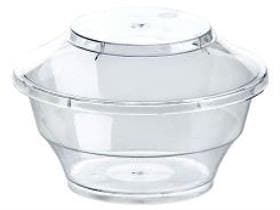 Tazza Primula, in plastica (PS) trasparente, 200 ml, ø 100 mm altezza 63 mm