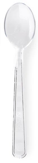 Cucchiaino mini Pulz, in plastica (PS) trasparente, lunghezza 10 cm