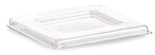 Coperchio in rPET trasparente, 62 x 62 mm, compatibile con la vaschetta Era (Art. P426T)