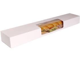 Emballage sandwich avec fenêtre de visualisation, 150 x 80 x 800 mm, alimentaire,