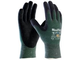 Gants de protection anti-coupure, ATG® MaxiFlex®, tricot, vert-noir, taille L,