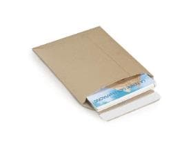 Versandtaschen aus Vollpappe, braun, 400 gm2, 90% recycelt, mit 20mm Füllhöhe