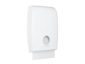 Distributore di asciugamani pieghevole Aquarius bianco, piccolo H 45,1 x L 29,4 x P 12 cm.
