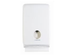 Distributore di salviette pieghevoli Aquarius bianco, H 38,0 x L 23,9 x P 8,1 cm.