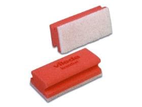 Tampon éponge rouge/blanc, 7x15 cm
