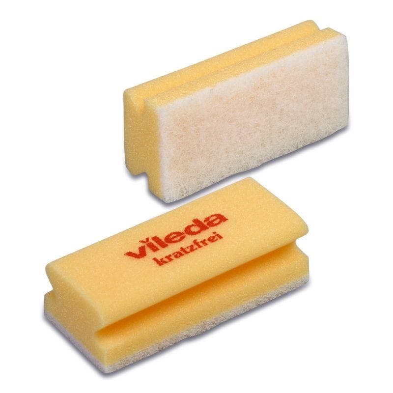 Tampon éponge jaune/blanc, 7x15 cm