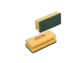 Tampon éponge jaune/vert, 7x15 cm