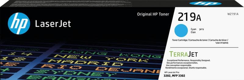 Toner a colori HP, Toner ciano HEWLETT-PACKARD, 219A, circa 1200 pagine, 1 pezzo.