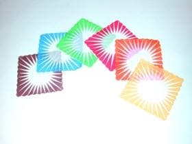 Unterlageservietten "Sonne" blau 16 x 16 cm