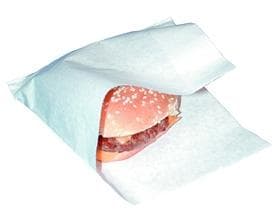 Döner-/Hamburgerbeutel 16 x 16 cm, gebl. Pergamentersatz 40 gm2, fettdicht
