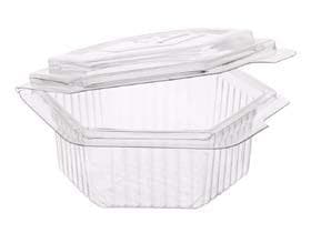 Haushaltsbox 375 ml 6-eckig, transparent Polypropylen, tiefkühl-/mikrowellenfest,