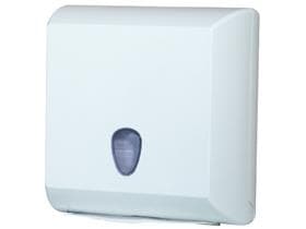 Falthandtuchspender Linea Plus, weiss, B290 x T136 x H300 mm, für C- und