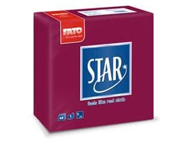 Servietten 2-lagig, 38 x 38 cm, 1/4 Falz mit Punta-Punta Prägung, bordeaux