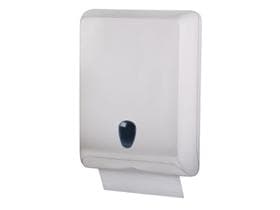 Falthandtuchspender Linea Plus, weiss, B290 x T130 x H400 mm, für C-, V- und