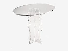 Display Tris Small, aus Plexiglas, transparent, rund ø 30 cm, Höhe 21 cm