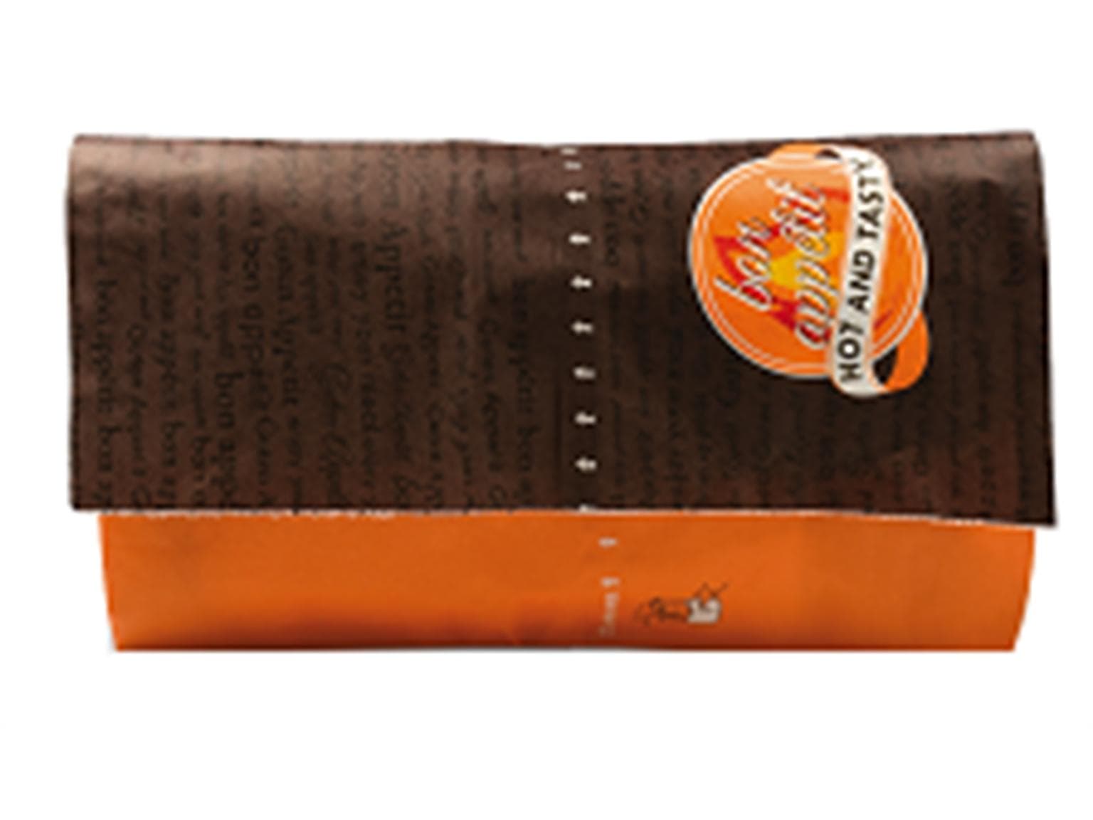 Snack-Bag Thermo, gebl. Kraft weiss 40 gm2, fettdicht, Grösse L,